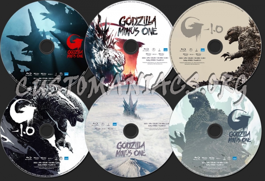 Godzilla Minus One (2023) blu-ray label