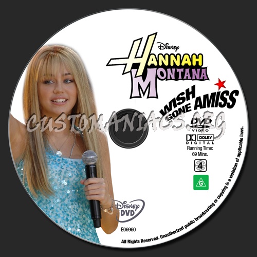 Hannah Montana - Wish Gone Amiss dvd label