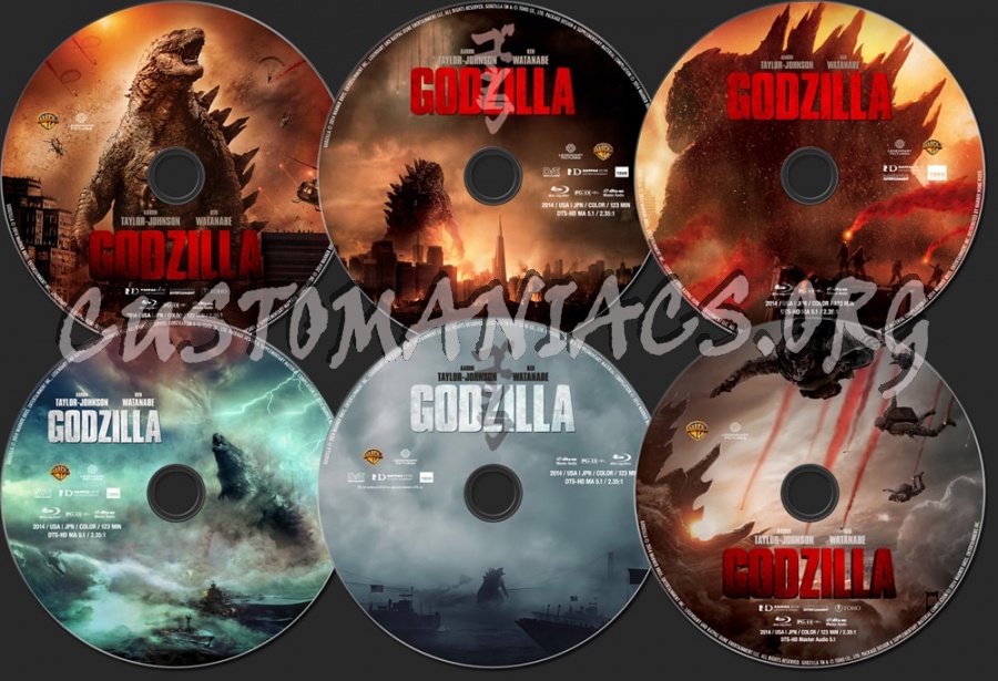 Godzilla (2014) blu-ray label