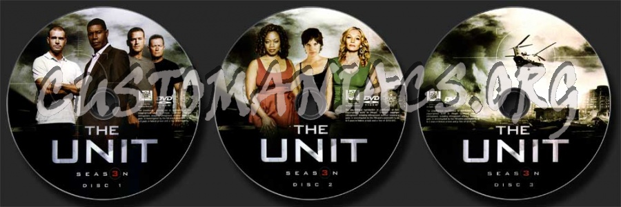 The Unit Season 3 dvd label