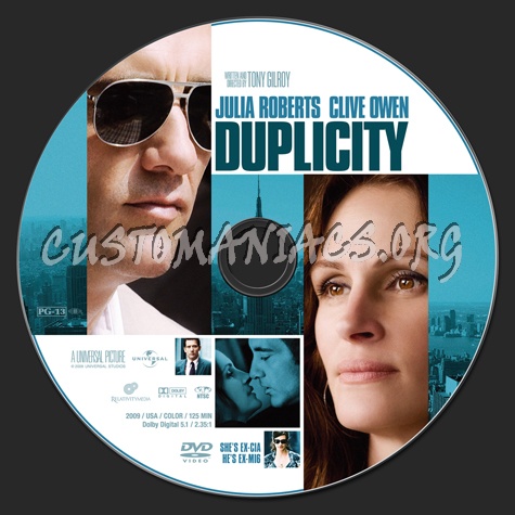 Duplicity (2009) blu-ray label