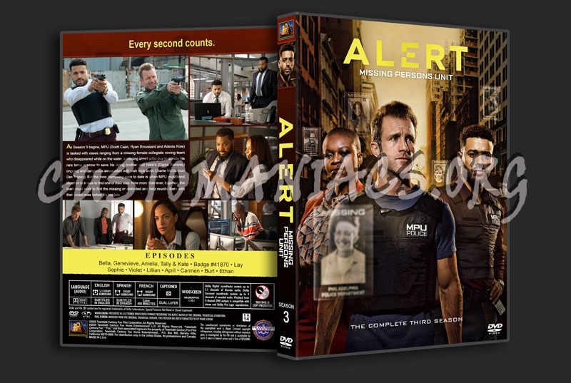 Alert: Missing Persons Unit - Season 3 dvd cover