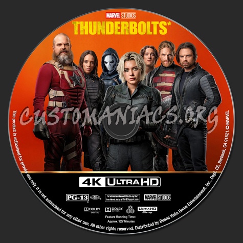 Thunderbolts* 4K blu-ray label