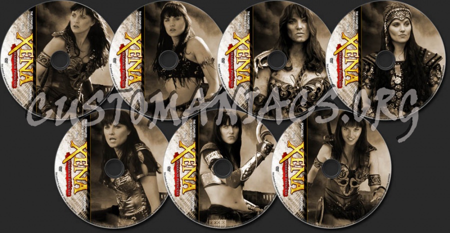 Xena Warrior Princess Seasons 1-6+Specials dvd label