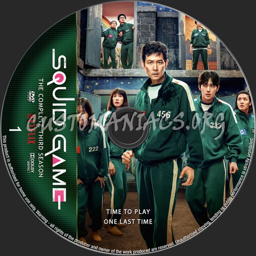 Squid Game Season 3 dvd label