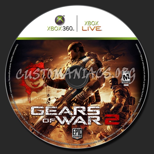 Gears of War 2 dvd label