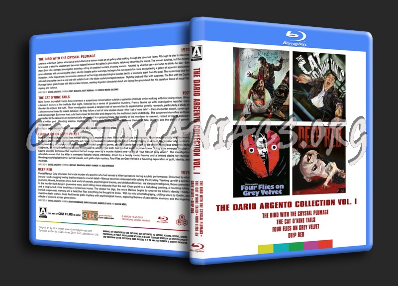 Dario Argento Collection Volume 1 blu-ray cover