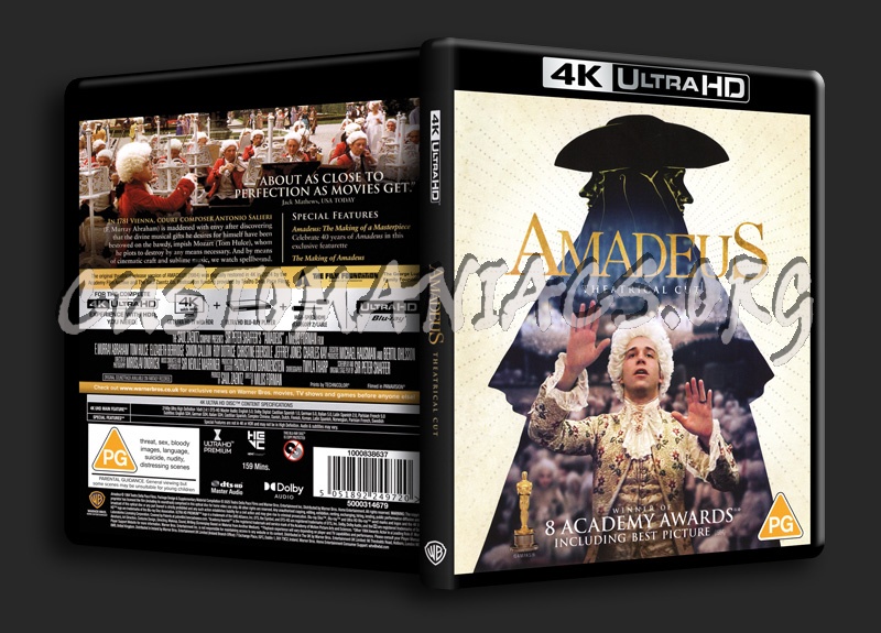 Amadeus 4K blu-ray cover