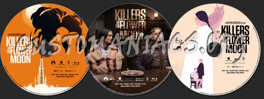 Killers of the Flower Moon (2023) blu-ray label
