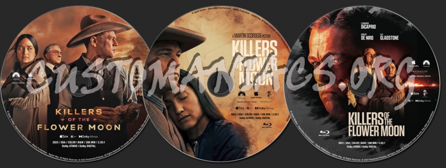 Killers of the Flower Moon (2023) blu-ray label