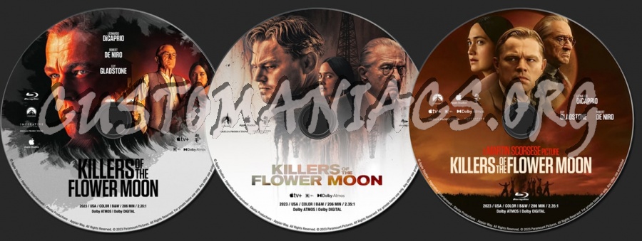 Killers of the Flower Moon (2023) blu-ray label