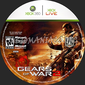Gears Of War 2 dvd label
