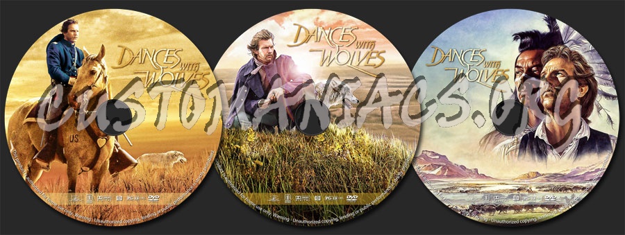 Dances with Wolves (1990) dvd label