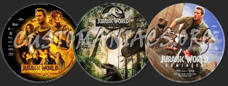Jurassic World: Dominion (2022) blu-ray label