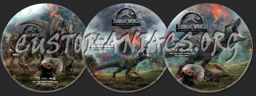 Jurassic World: Fallen Kingdom (2018) blu-ray label