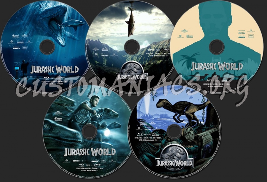 Jurassic World (2015) blu-ray label