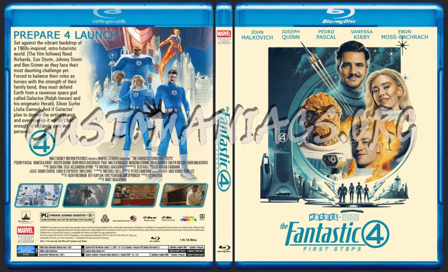 The Fantastic Four:First Steps blu-ray cover