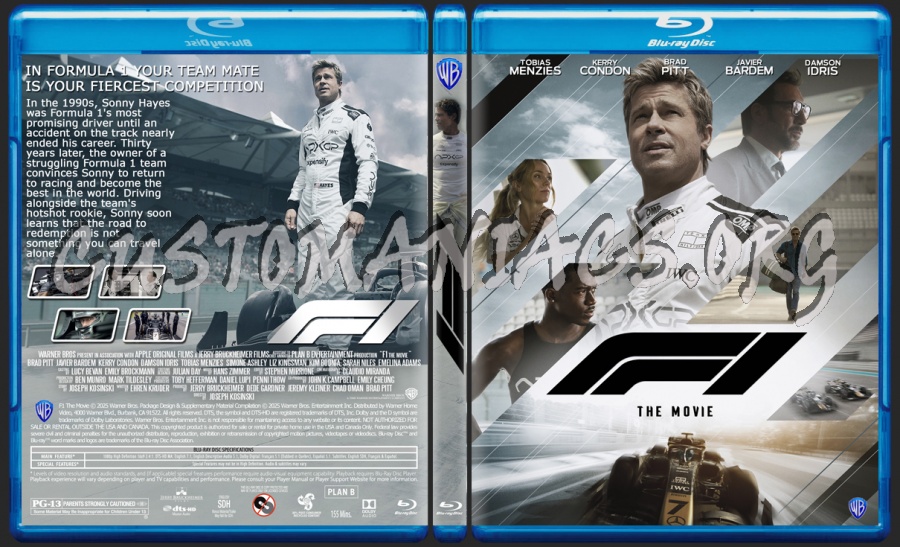 F1 The Movie blu-ray cover