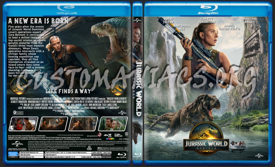 Jurassic World Rebirth blu-ray cover