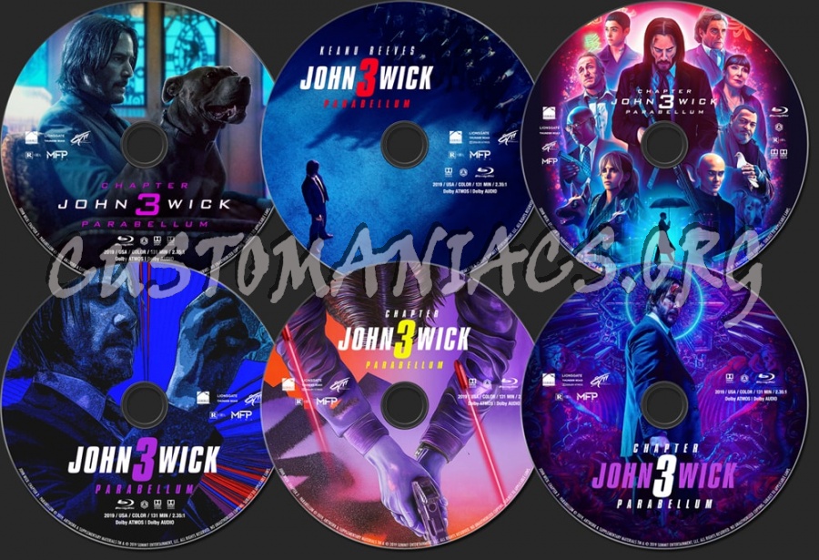 John Wick: Chapter 3 - Parabellum (2019) blu-ray label