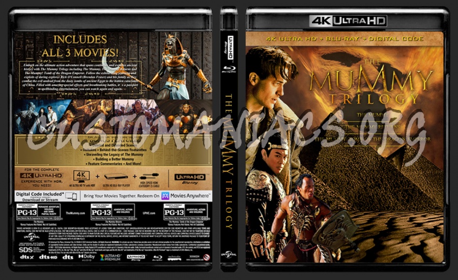 The Mummy Trilogy 4K blu-ray cover