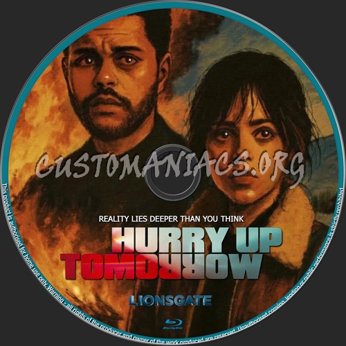 Hurry Up Tomorrow blu-ray label