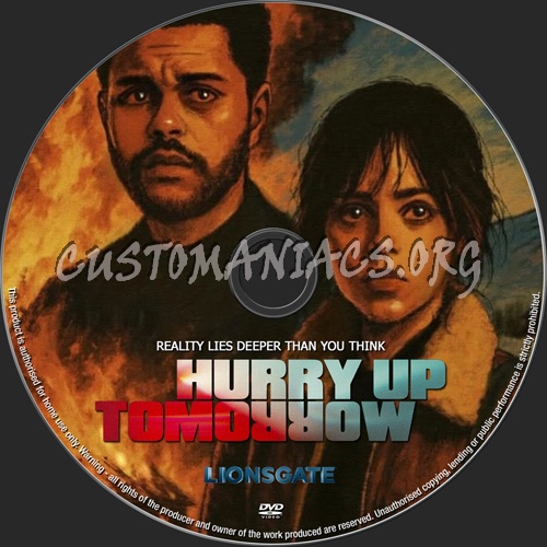 Hurry Up Tomorrow dvd label
