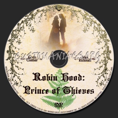 Robin hood: Prince of Thieves dvd label
