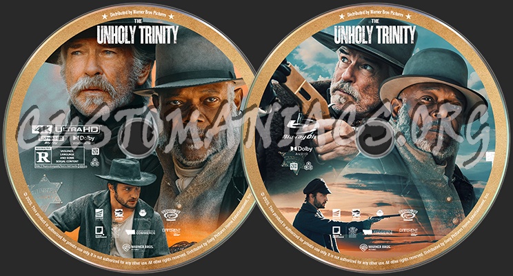 The Unholy Trinity 4K + BD blu-ray label
