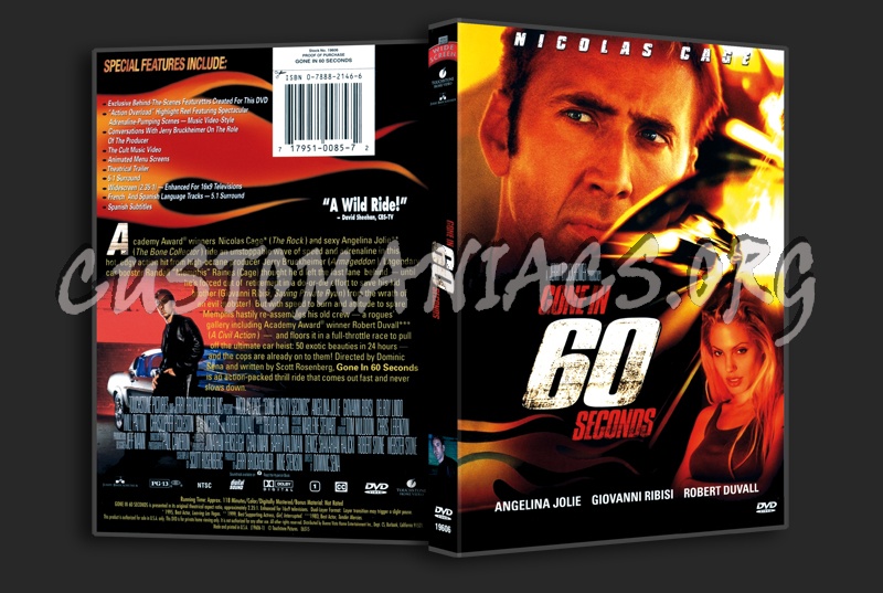 Gone in 60 Seconds dvd cover