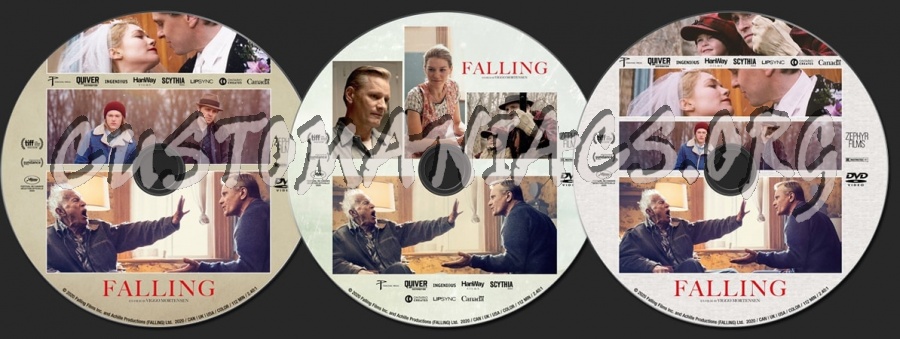 Falling (2020) dvd label