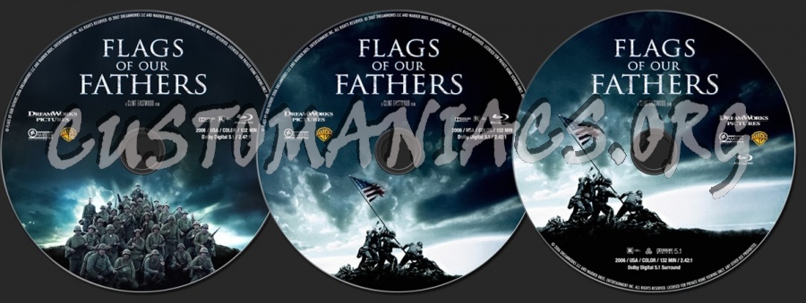 Flags of Our Fathers (2006) blu-ray label