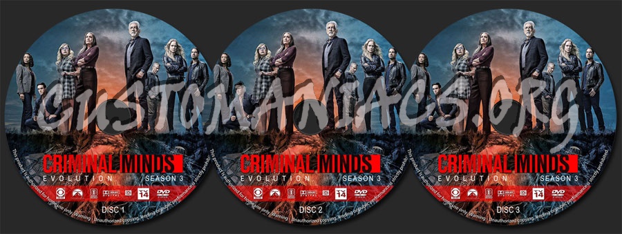 Criminal Minds Evolution - Season 3 dvd label