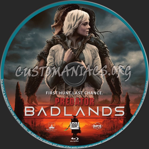 Predator Badlands blu-ray label