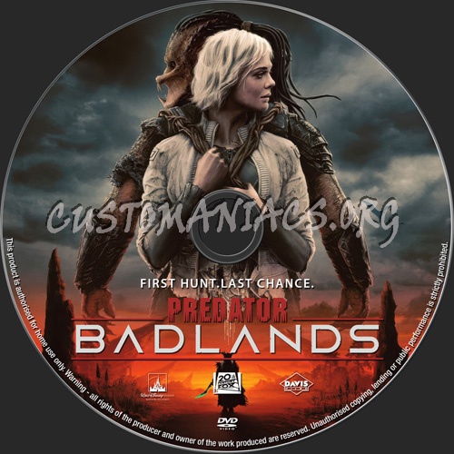 Predator Badlands dvd label