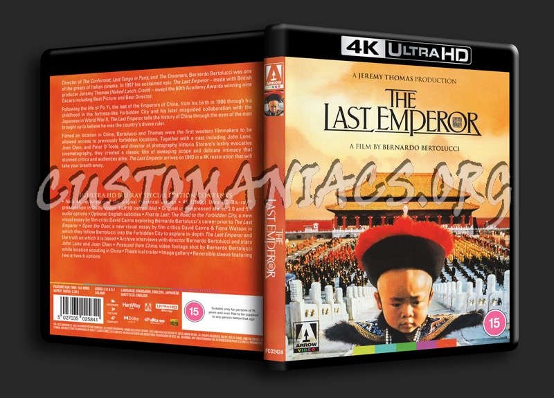 The Last Emperor 4K blu-ray cover