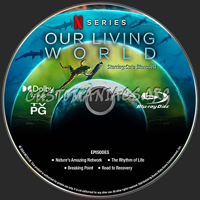 NETFLIX - Our Living World  Label blu-ray label