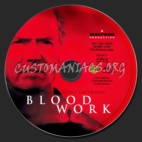 Blood Work (2002) blu-ray label