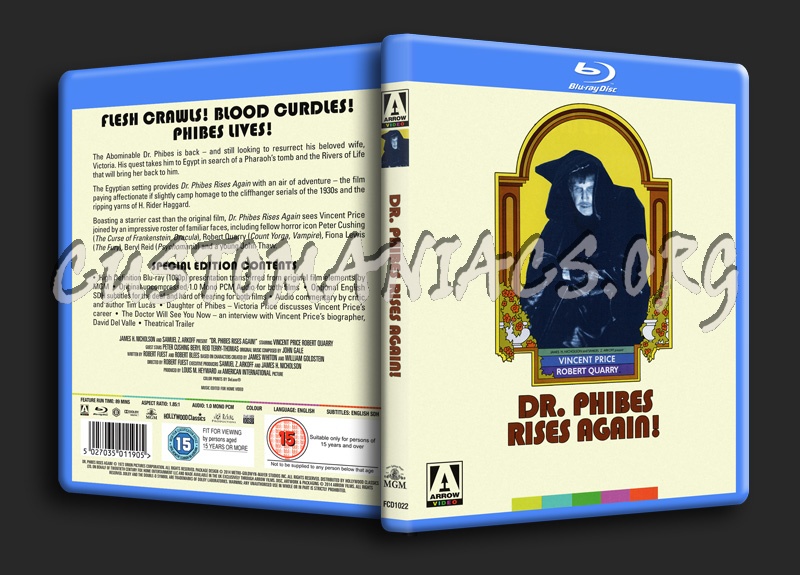 Dr. Phibes Rises Again blu-ray cover