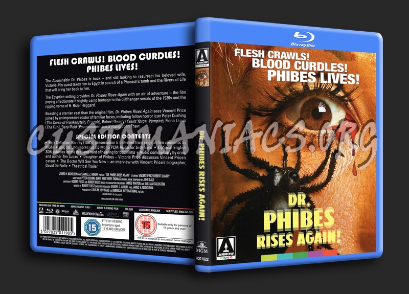 Dr. Phibes Rises Again blu-ray cover