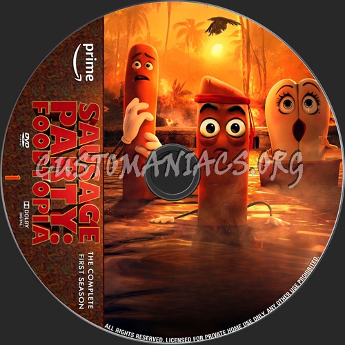Sausage Party Foodtopia Season 1 dvd label