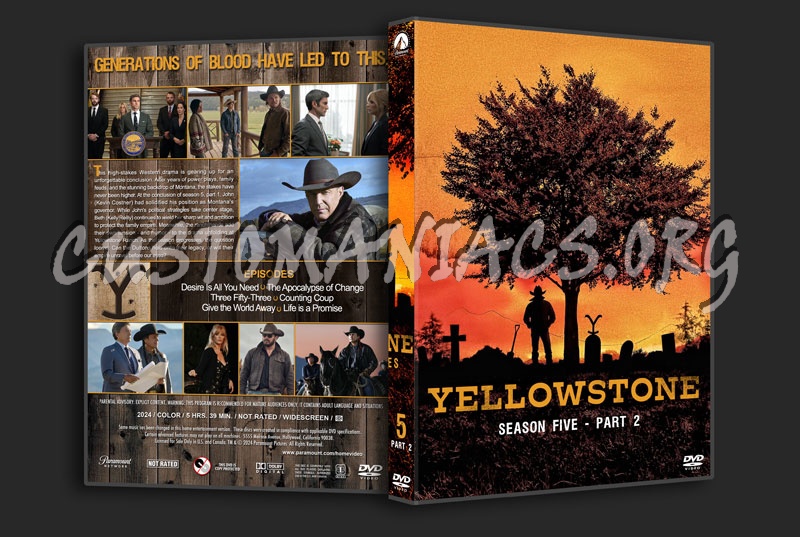 Yellowstone  - The Complete Series (spanning spine) dvd cover
