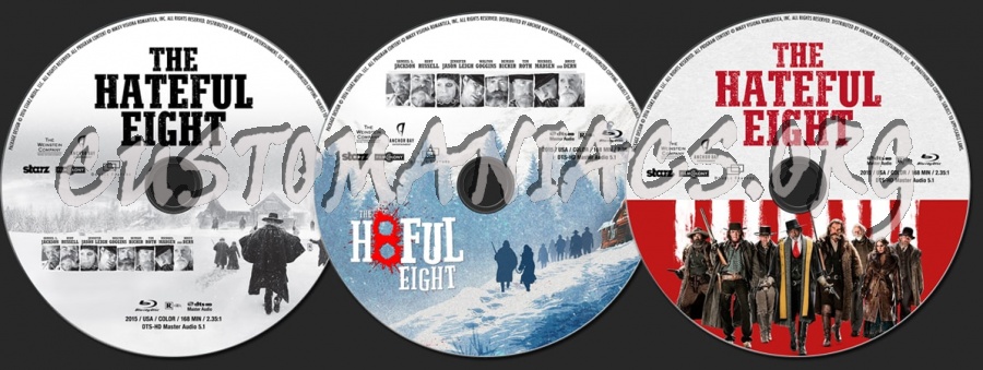 The Hateful Eight (2015) blu-ray label