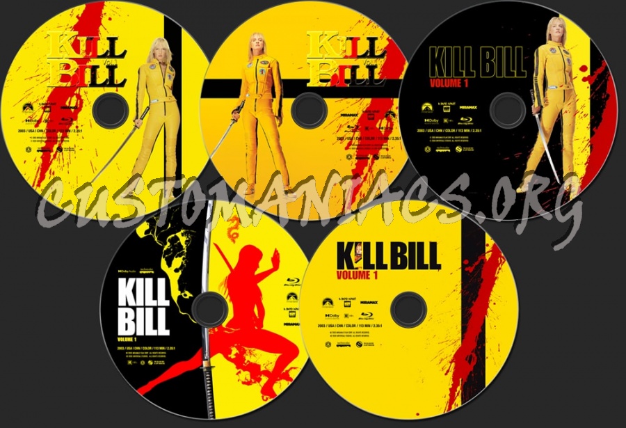 Kill Bill: Vol. 1 (2003) blu-ray label