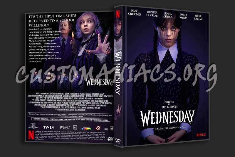 Wednesday Season 2 dvd cover