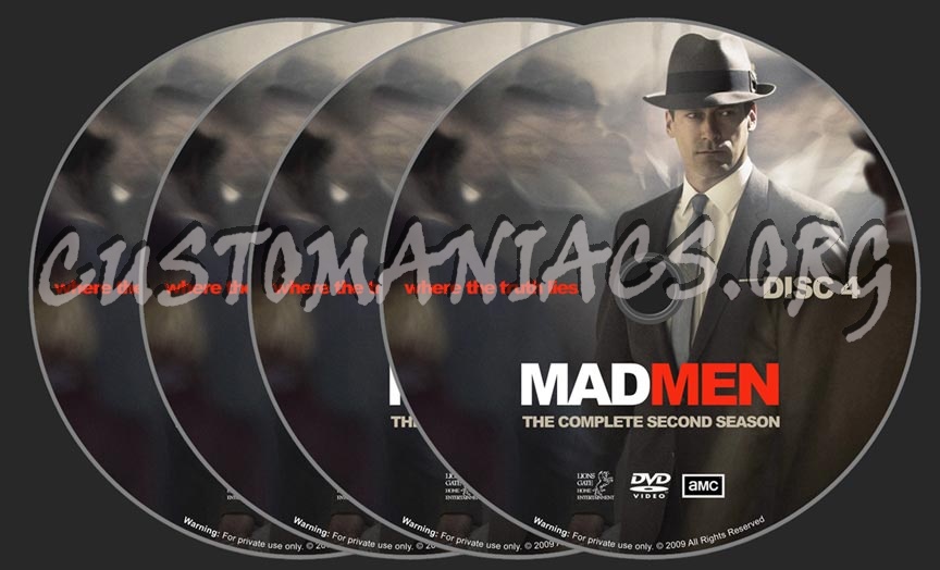 MAD MEN Season 2 dvd label