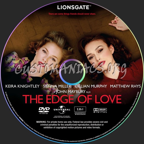 The Edge of Love dvd label