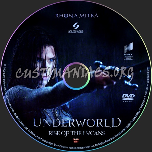 Underworld: Rise of the Lycans dvd label