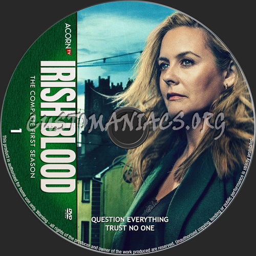 Irish Blood Season 1 dvd label