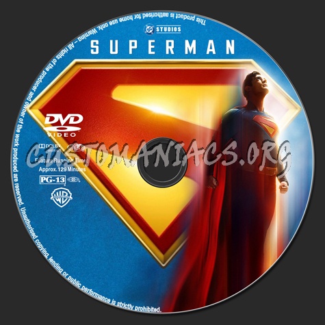 Superman dvd label
